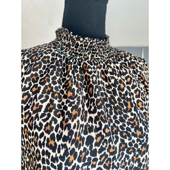 J CREW - LEOPARD PRINT MOCK NECK - SIZE S - Picture 3 of 8